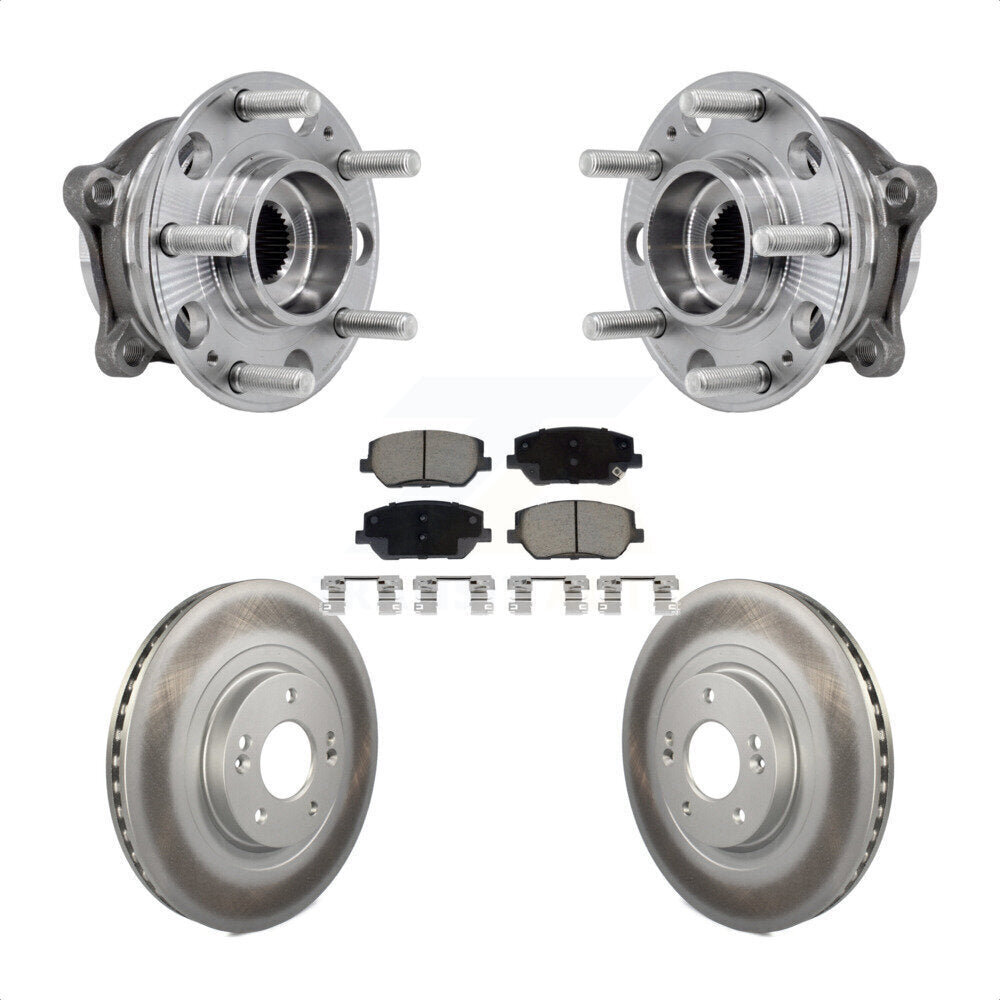 Kit de plaquettes de Rotor de frein à disque revêtu de roulement de moyeu avant, pour Hyundai Santa F 2019 – 2020