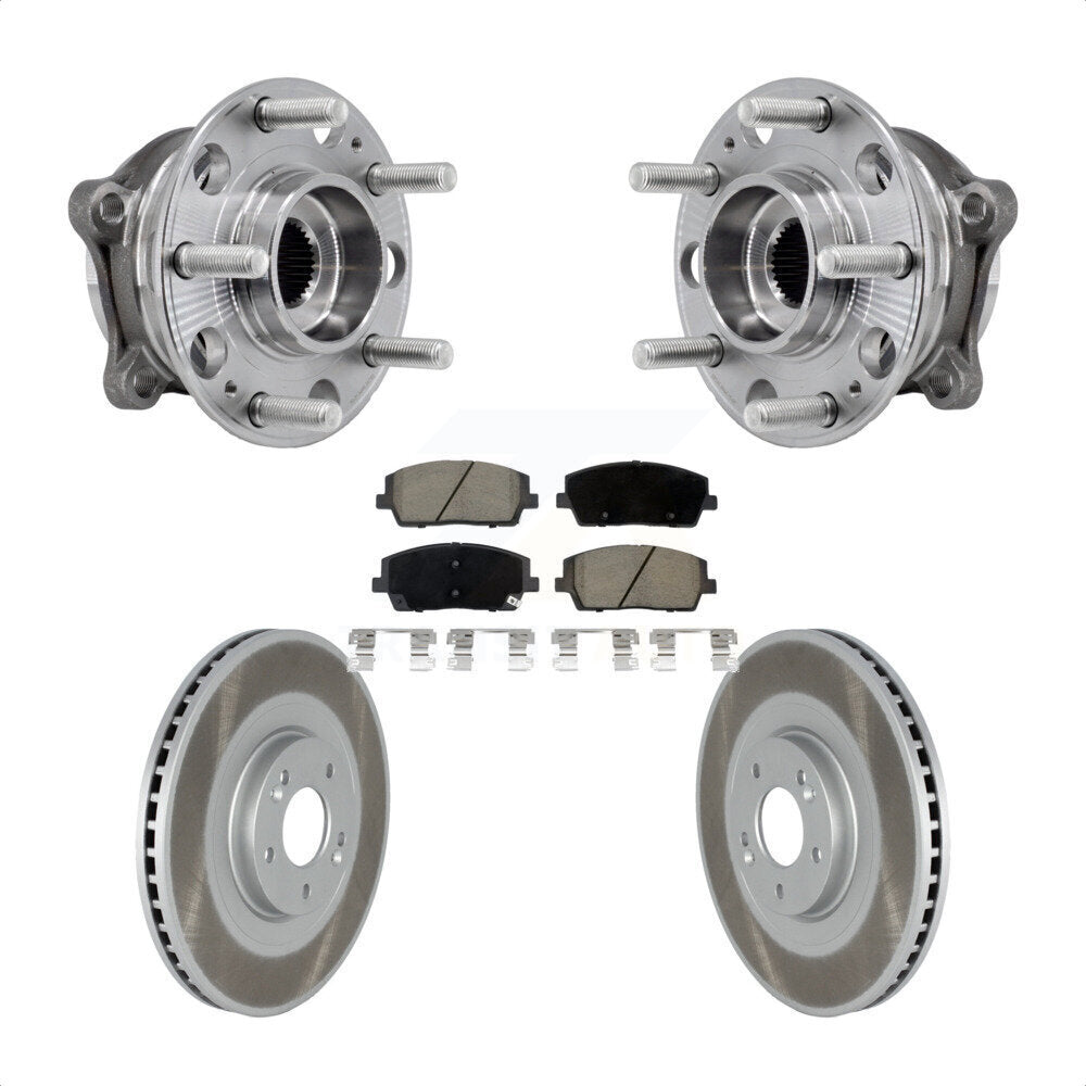 Kit de plaquettes de Rotor de frein enduites de roulement de moyeu avant, pour Hyundai palissade Kia Tellurid