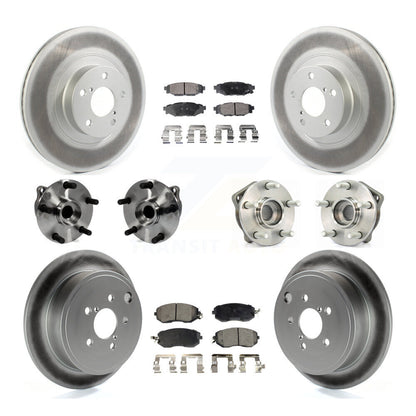 Kit de plaquettes de Rotor de frein à disque revêtu de roulement de moyeu avant et arrière (10 pièces) pour Subaru Imprez