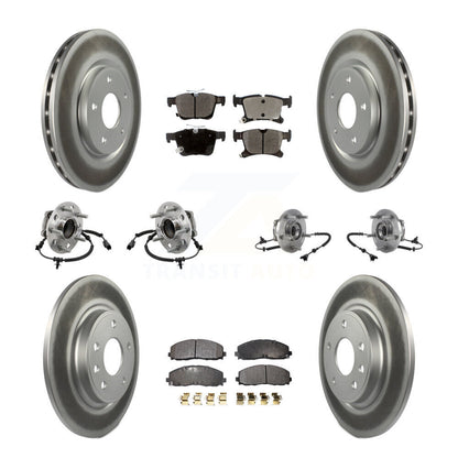 Kit de rotor et de plaquettes de frein revêtus de roulement de moyeu avant et arrière (10 pièces) pour Chrysler Pacific