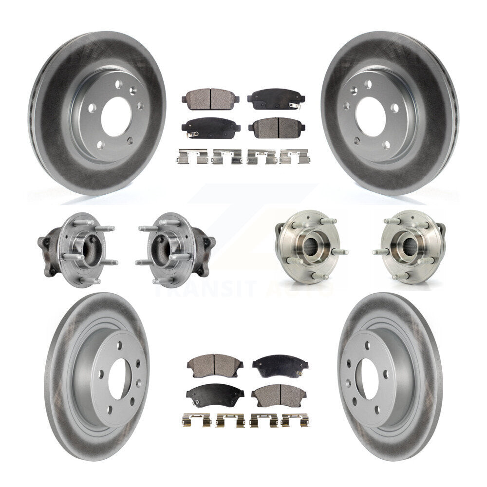 Kit de plaquettes de rotor de frein enduites de roulement de moyeu avant et arrière (10 pièces) pour Buick Veran 12-13