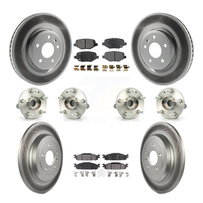 Kit de plaquettes de rotor de frein à disque revêtues de roulement de moyeu avant et arrière (10 pièces) pour Ford Explore