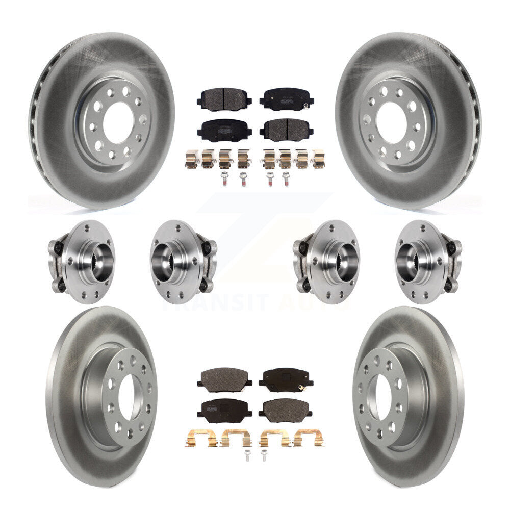 Kit de plaquettes de rotor de frein enduites de roulement de moyeu avant et arrière (10 pièces) pour Jeep Renegade Fia