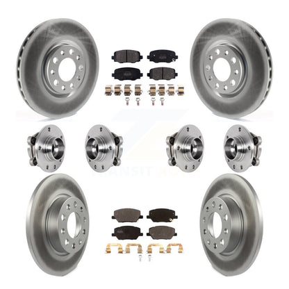 Kit de plaquettes de rotor de frein enduites de roulement de moyeu avant et arrière (10 pièces) pour Jeep Renegade Fia