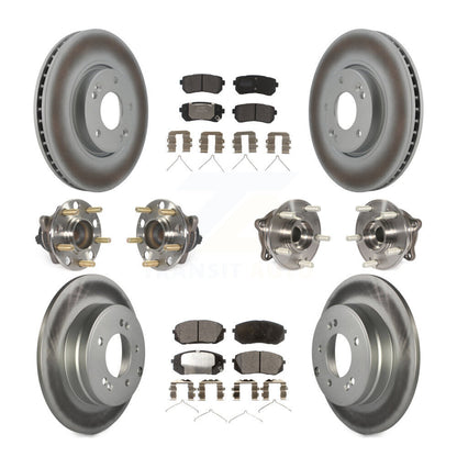 Kit de plaquettes de Rotor de frein à disque revêtu de roulement de moyeu avant et arrière (10 pièces) pour Hyundai Sonat