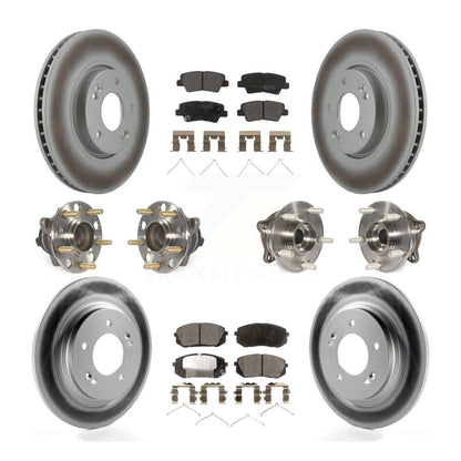 Kit de plaquettes de Rotor de frein à disque revêtu de roulement de moyeu avant et arrière (10 pièces) pour Hyundai Sonat