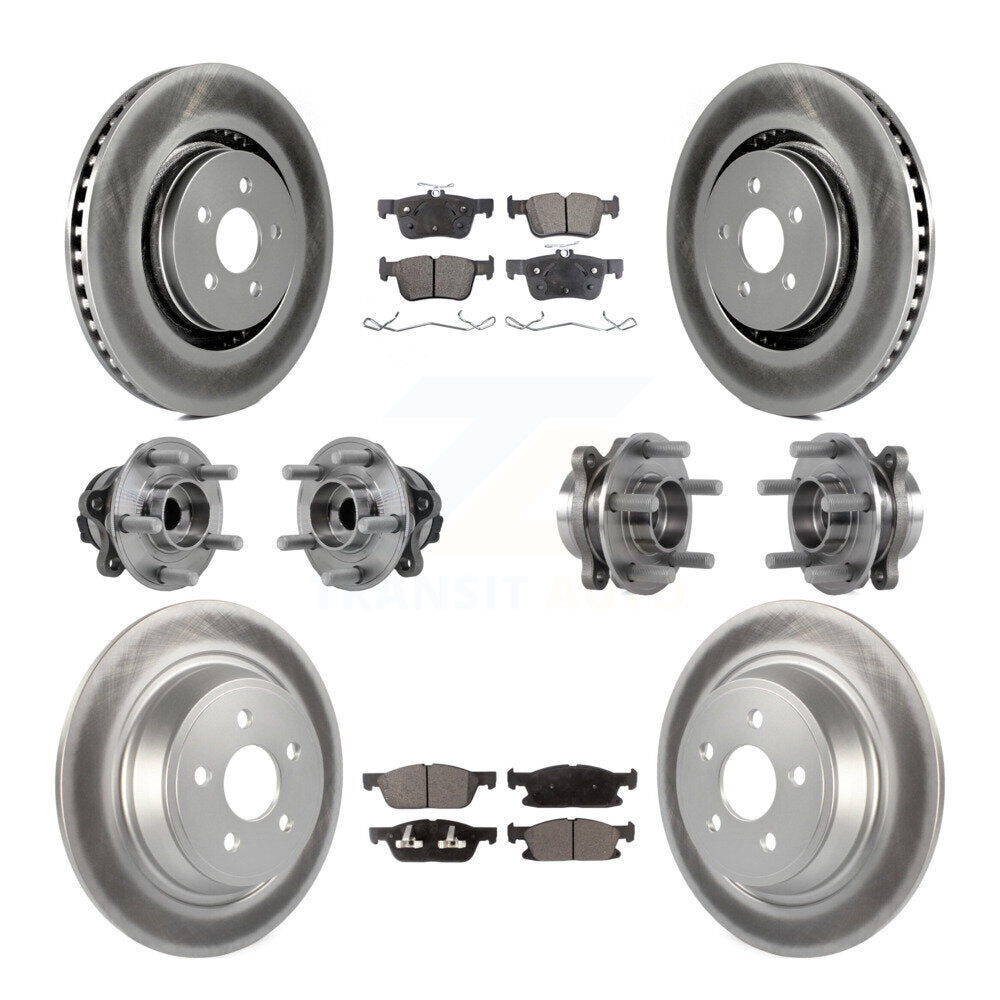 Kit de plaquettes de Rotor de frein, roulement de moyeu avant et arrière (10 pièces) pour Ford Edge Lincoln MK