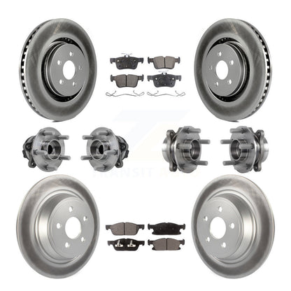 Kit de plaquettes de Rotor de frein, roulement de moyeu avant et arrière (10 pièces) pour Ford Edge Lincoln MK