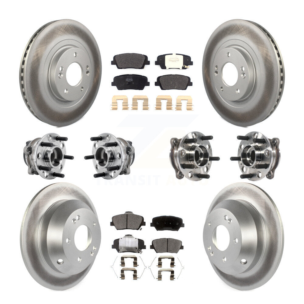 Kit de plaquettes de rotor de frein, roulement de moyeu avant et arrière (10 pièces) pour Kia Sorento FW 16-20
