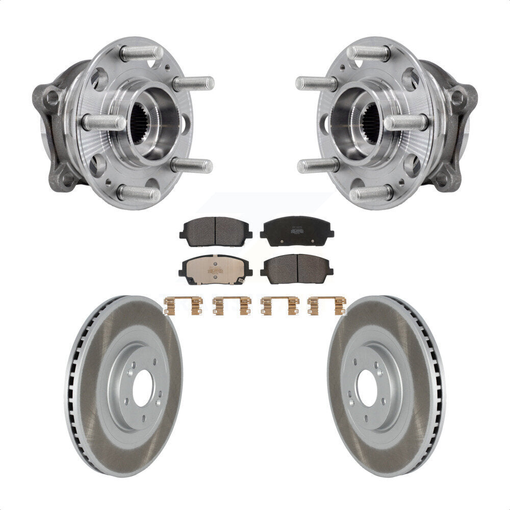 Kit de plaquettes de Rotor de frein enduites de roulement de moyeu avant, pour Hyundai palissade Kia Tellurid