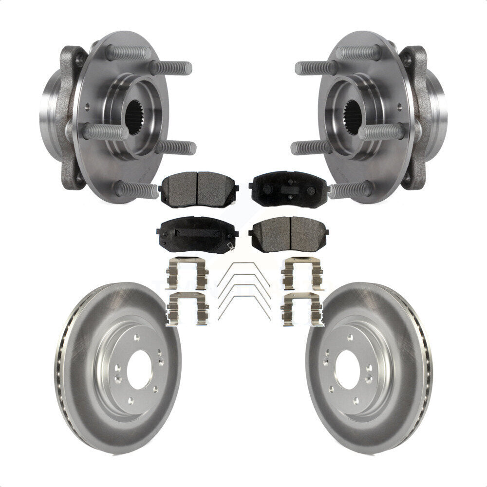 Kit de Rotor et plaquettes de frein revêtus de roulement de moyeu avant, pour Kia Hyundai Forte Elantra G