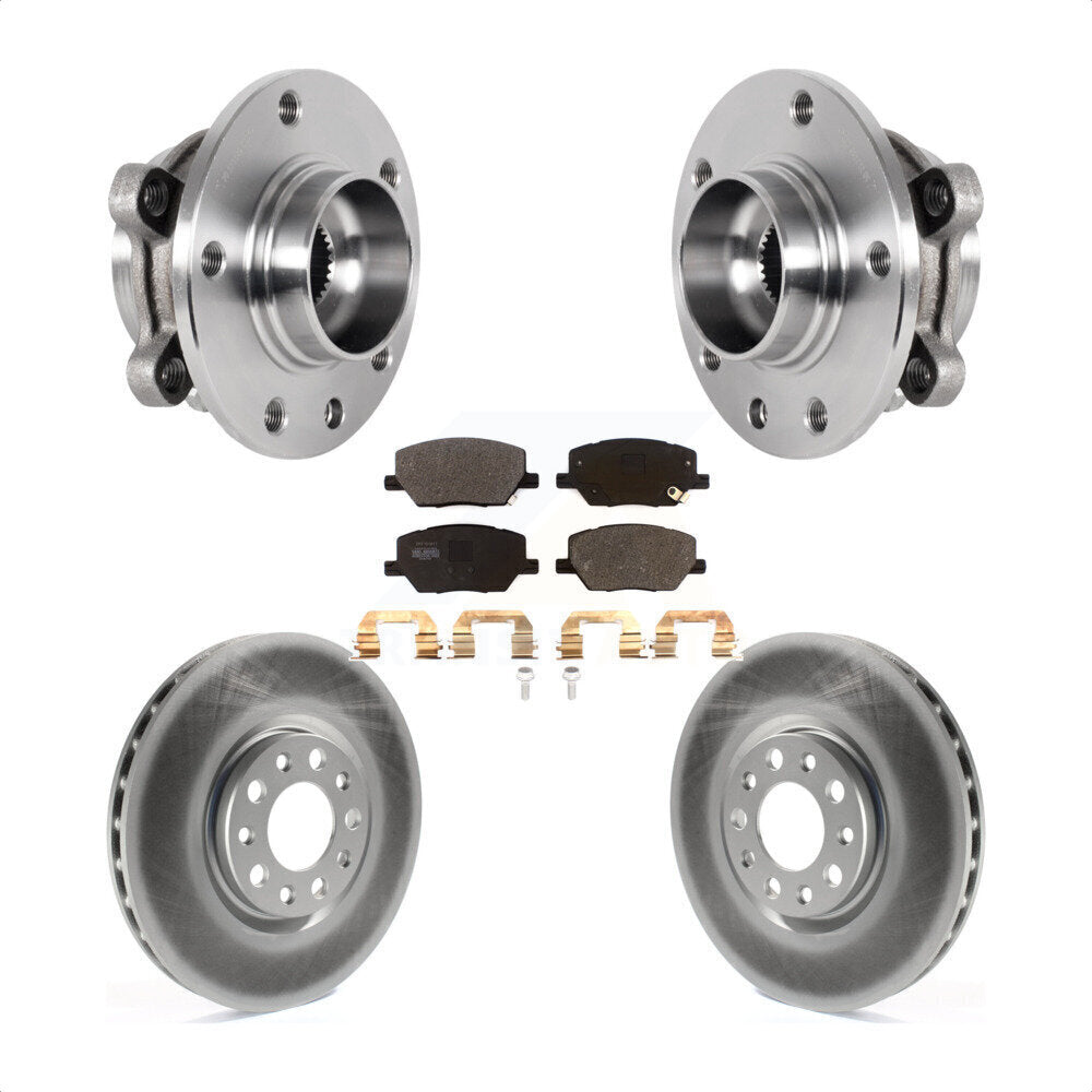 Kit de plaquettes de Rotor de frein enduit de roulement de moyeu avant, pour Jeep Compass Renegade Fiat 500