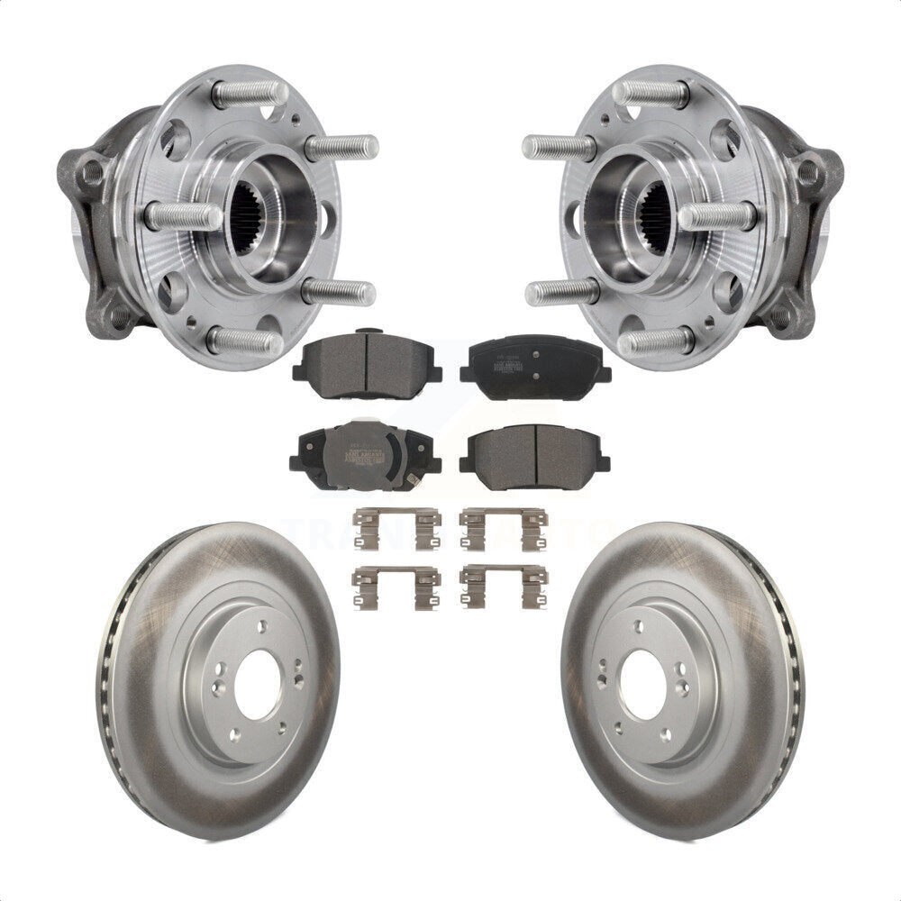 Kit de plaquettes de Rotor de frein à disque revêtu de roulement de moyeu avant, pour Hyundai Santa F 2019 – 2020
