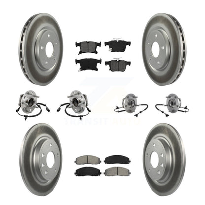 Kit de rotor et de plaquettes de frein revêtus de roulement de moyeu avant et arrière (10 pièces) pour Chrysler Pacific