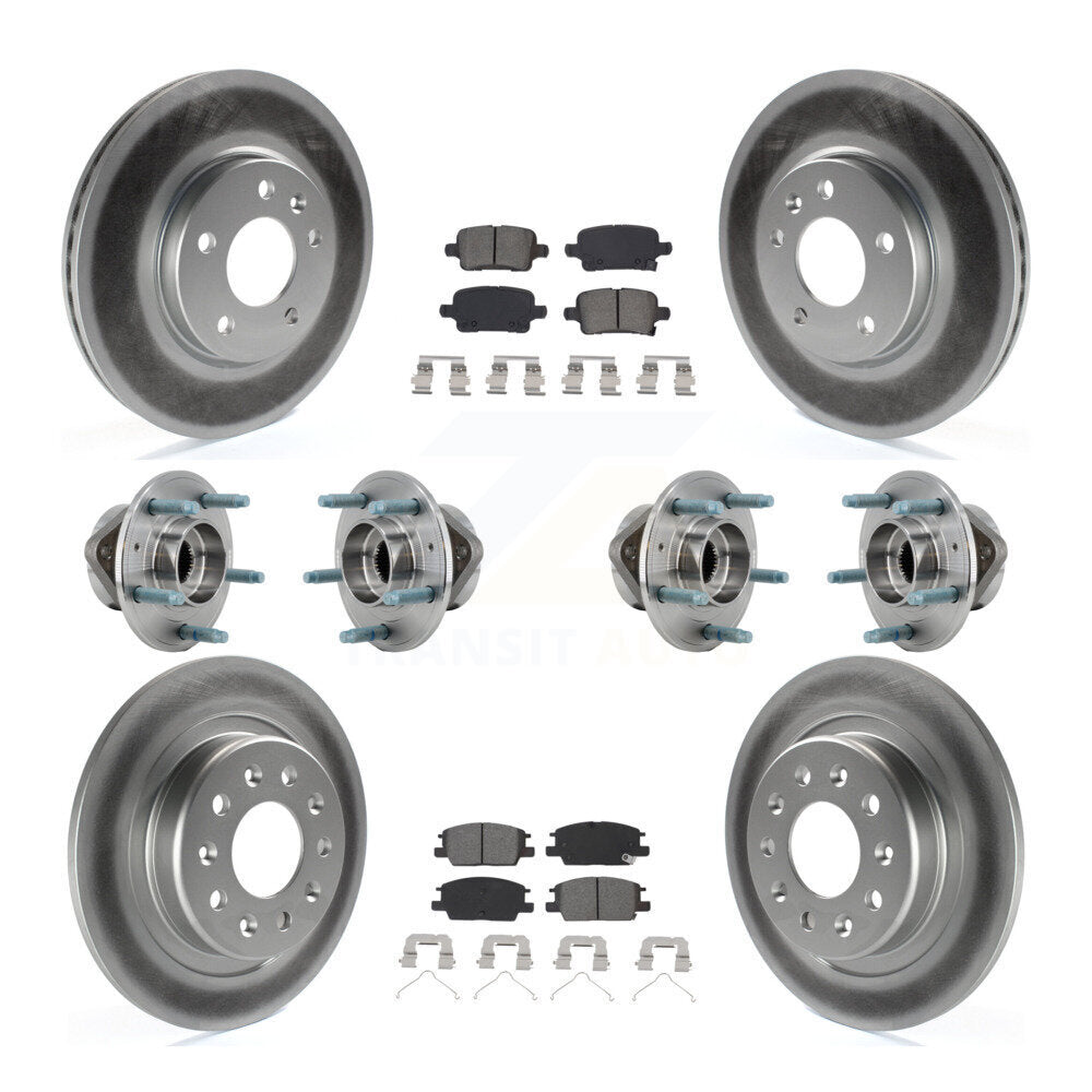 Kit de plaquettes de Rotor de frein, roulement de moyeu avant et arrière (10 pièces) pour Chevrolet Equinox GM