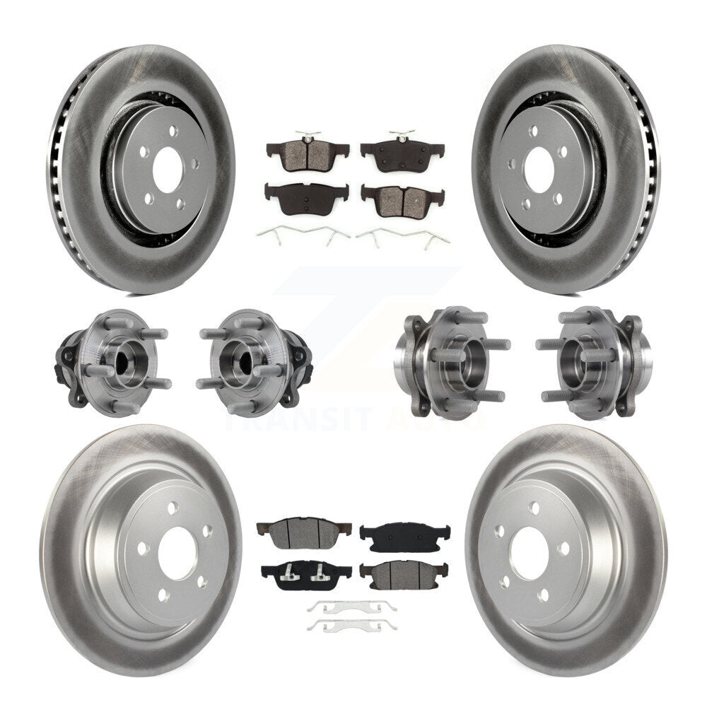 Kit de plaquettes de Rotor de frein, roulement de moyeu avant et arrière (10 pièces) pour Ford Edge Lincoln MK
