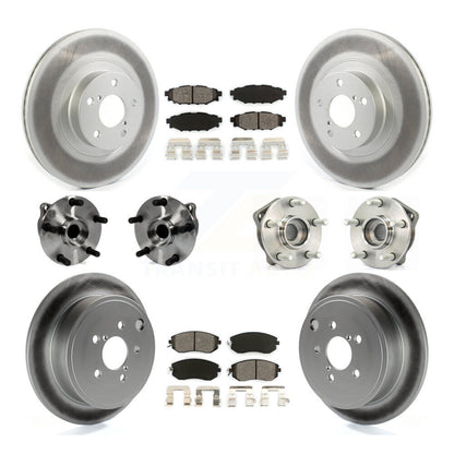 Kit de plaquettes de Rotor de frein à disque revêtu de roulement de moyeu avant et arrière (10 pièces) pour Subaru Imprez