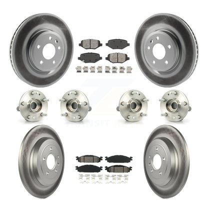 Kit de plaquettes de rotor de frein à disque revêtues de roulement de moyeu avant et arrière (10 pièces) pour Ford Explore