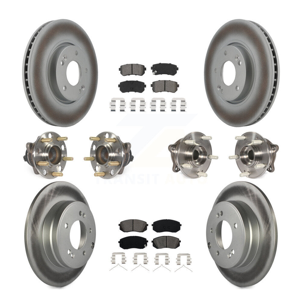 Kit de plaquettes de Rotor de frein à disque revêtu de roulement de moyeu avant et arrière (10 pièces) pour Hyundai Sonat