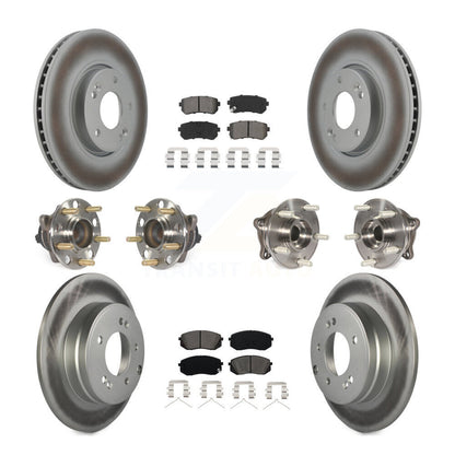 Kit de plaquettes de Rotor de frein à disque revêtu de roulement de moyeu avant et arrière (10 pièces) pour Hyundai Sonat