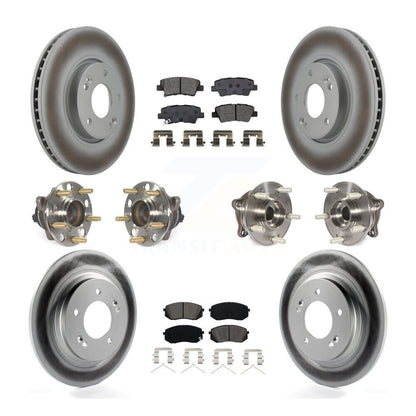 Kit de plaquettes de Rotor de frein à disque revêtu de roulement de moyeu avant et arrière (10 pièces) pour Hyundai Sonat