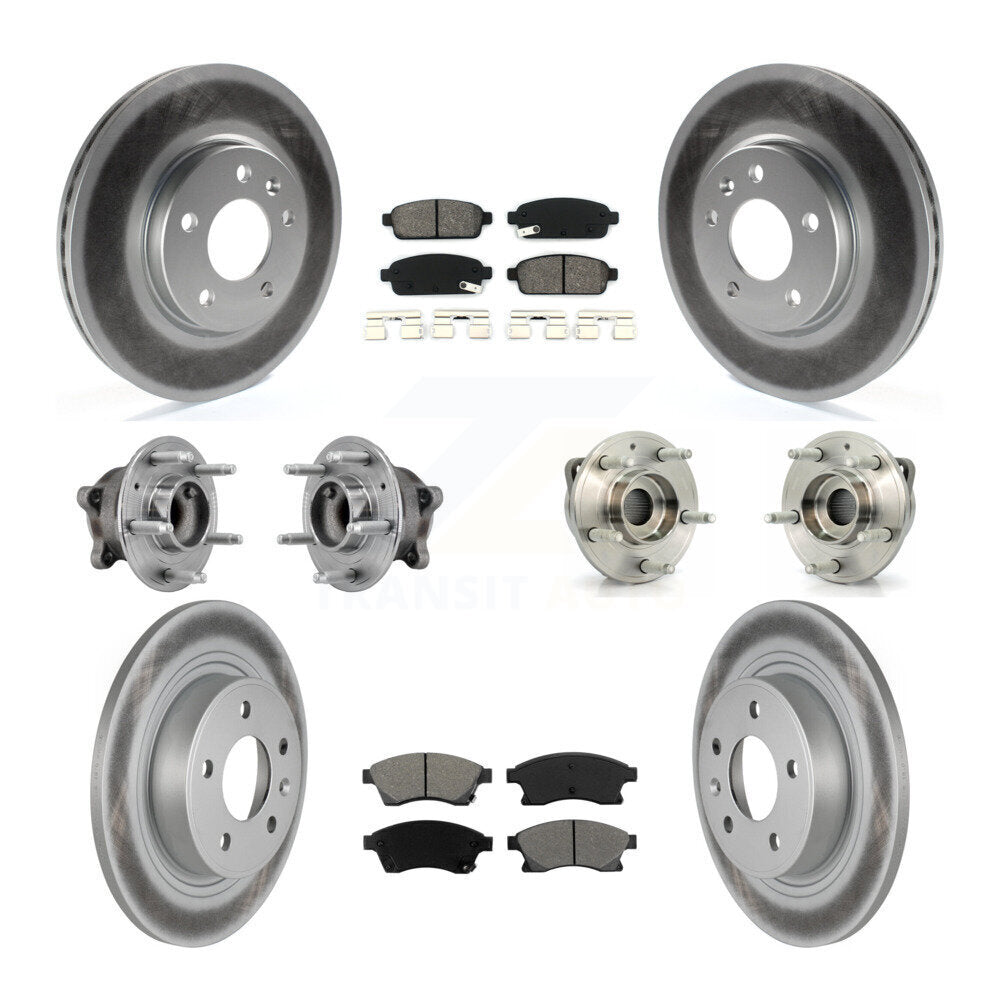 Kit de plaquettes de rotor de frein enduites de roulement de moyeu avant et arrière (10 pièces) pour Buick Veran 12-13