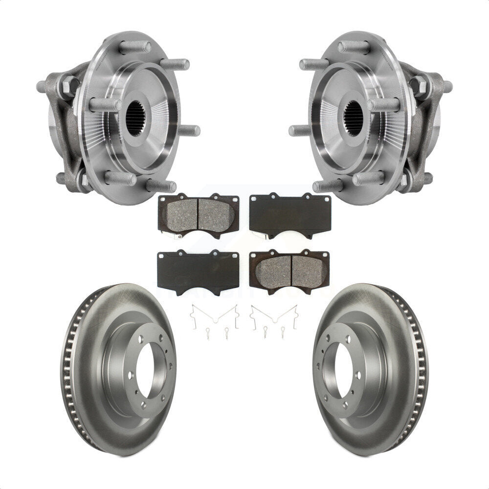 Kit de plaquettes de Rotor de frein à disque enduit de roulement de moyeu avant, pour Toyota 4Runner Lexus GX46