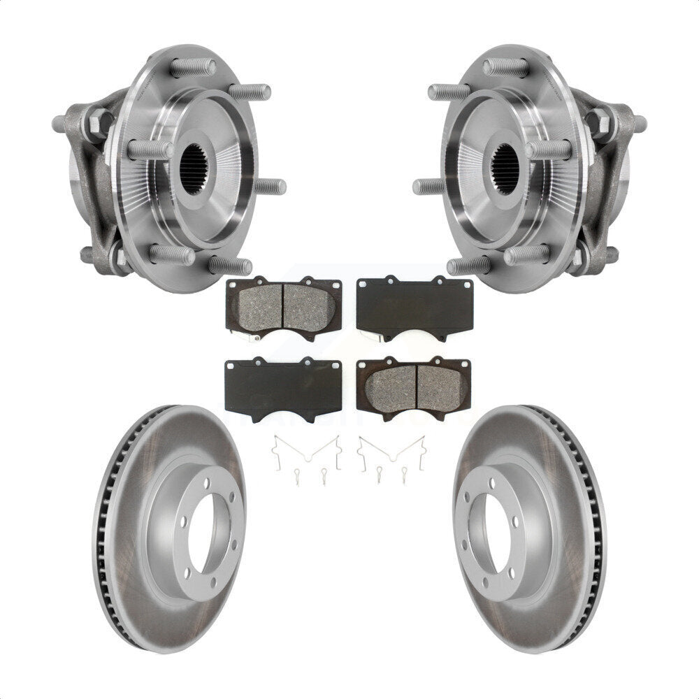 Kit de plaquettes de Rotor de frein à disque enduit de roulement de moyeu avant, pour Toyota 4Runner Lexus GX47