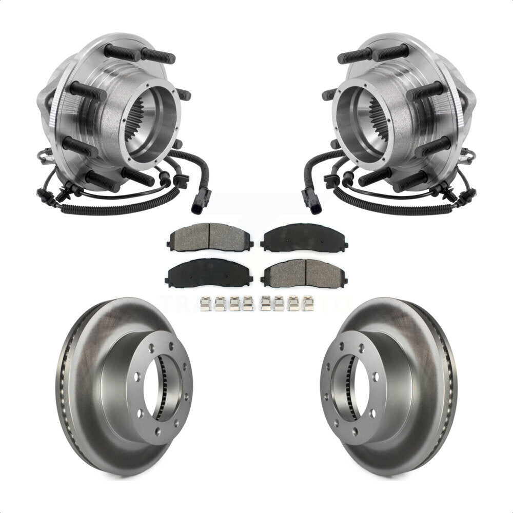 Kit de plaquettes de Rotor de frein à disque enduit de roulement de moyeu avant pour Ford F-350 Super Duty 4W