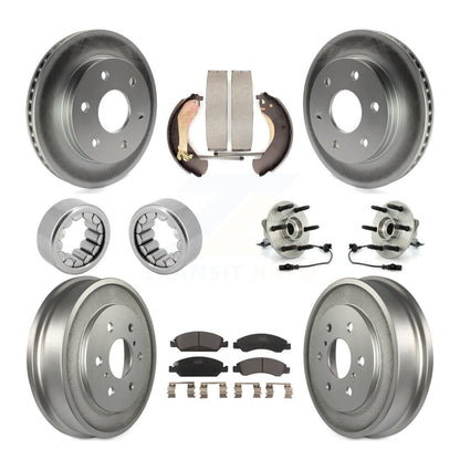 Kit de chaussures de plaquettes de Rotor de frein, roulement de moyeu avant et arrière (10 pièces) pour GMC Sierra 150