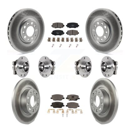 Kit de plaquettes de rotor de frein enduites de roulement de moyeu avant et arrière (10 pièces) pour Jeep Renegade Fia