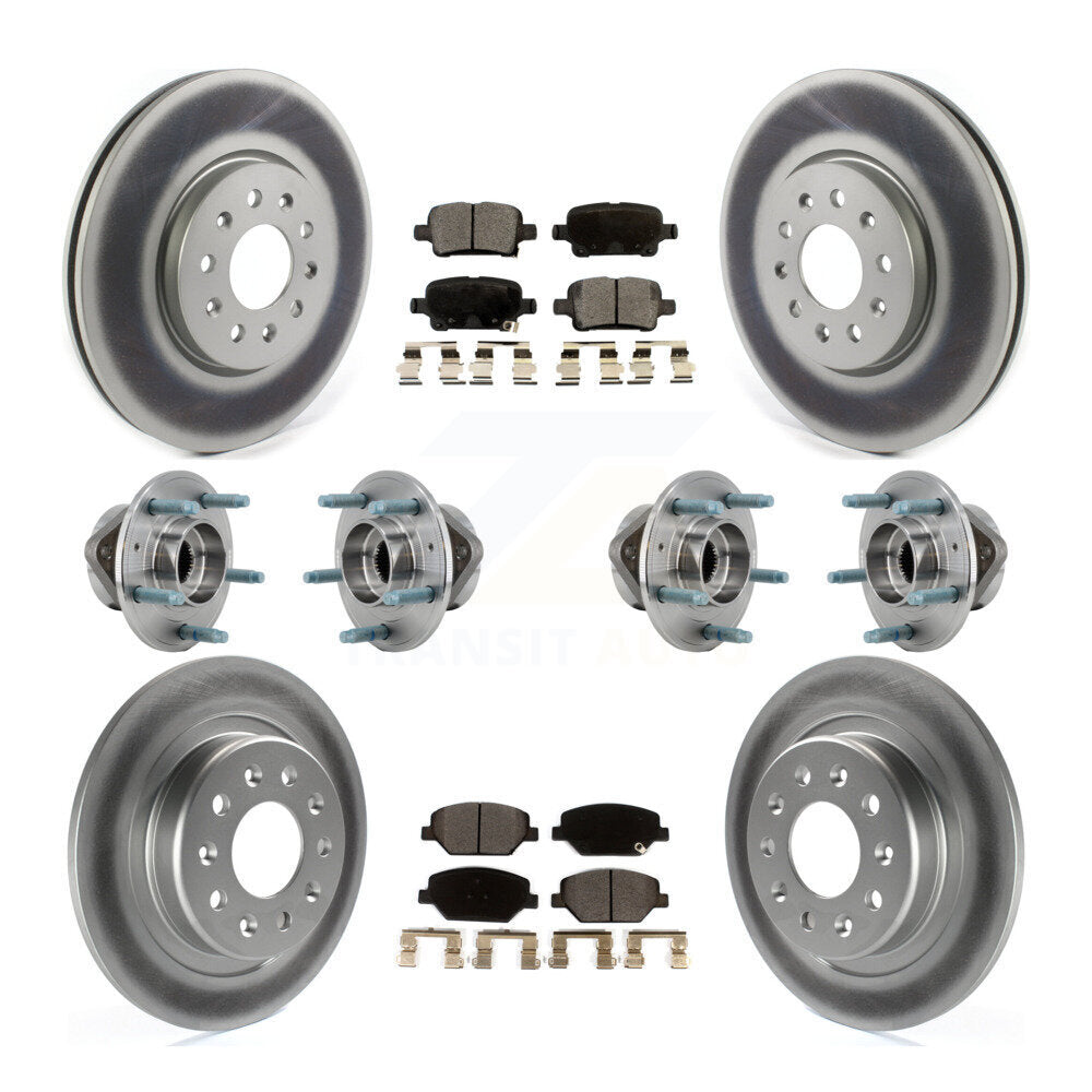 Kit de plaquettes de Rotor de frein, roulement de moyeu avant et arrière (10 pièces) pour Chevrolet Equinox GM