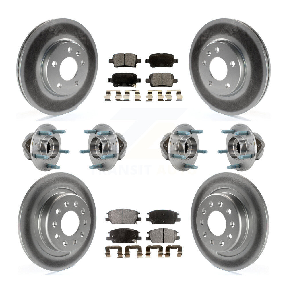 Kit de plaquettes de Rotor de frein, roulement de moyeu avant et arrière (10 pièces) pour Chevrolet Equinox GM