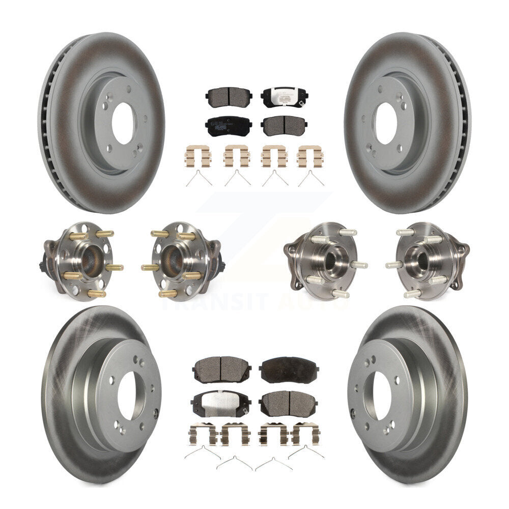 Kit de plaquettes de Rotor de frein à disque revêtu de roulement de moyeu avant et arrière (10 pièces) pour Hyundai Sonat