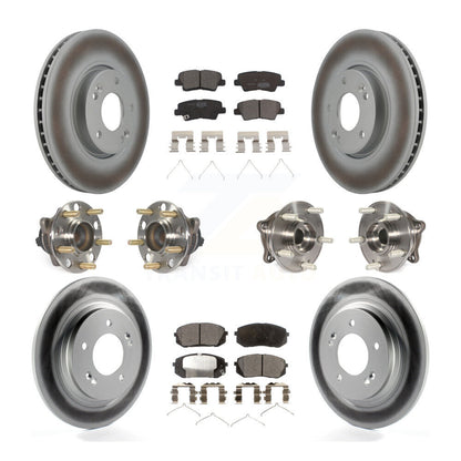 Kit de plaquettes de Rotor de frein à disque revêtu de roulement de moyeu avant et arrière (10 pièces) pour Hyundai Sonat