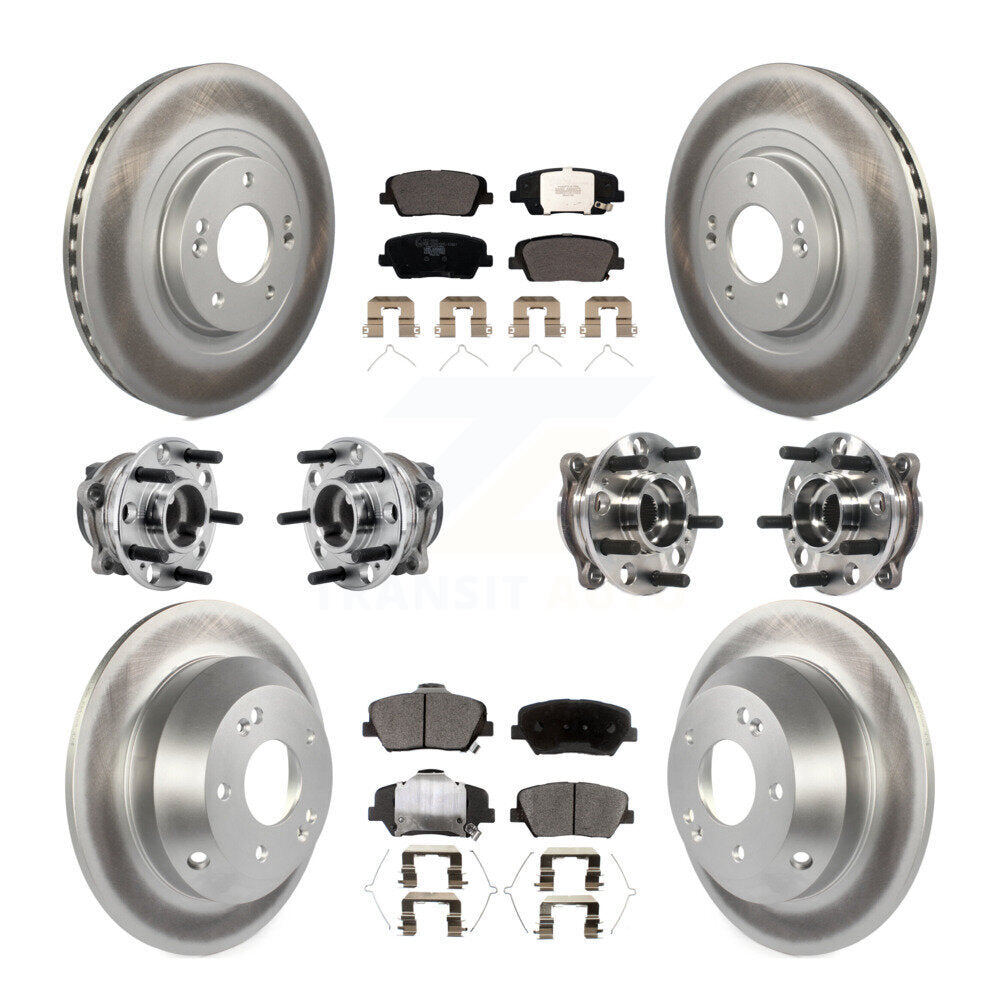 Kit de plaquettes de rotor de frein, roulement de moyeu avant et arrière (10 pièces) pour Kia Sorento FW 16-20