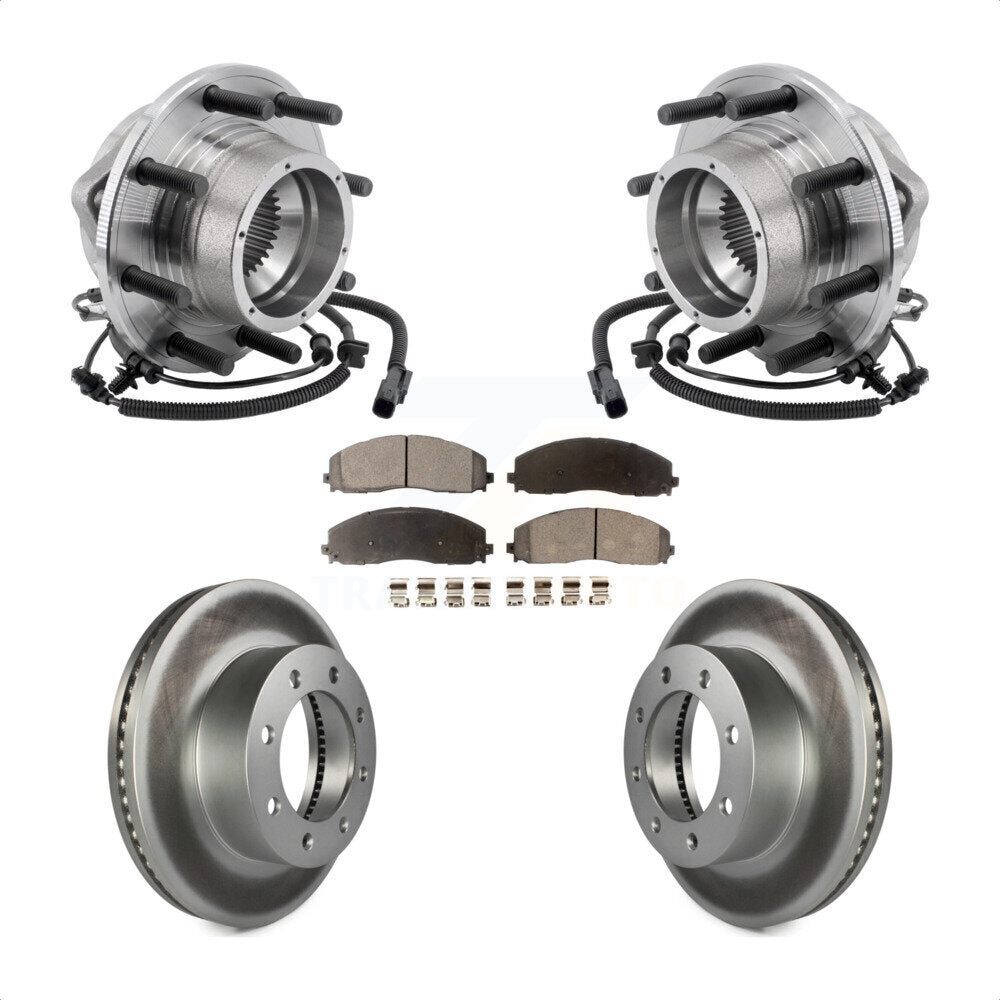 Kit de plaquettes de Rotor de frein à disque enduit de roulement de moyeu avant pour Ford F-350 Super Duty 4W