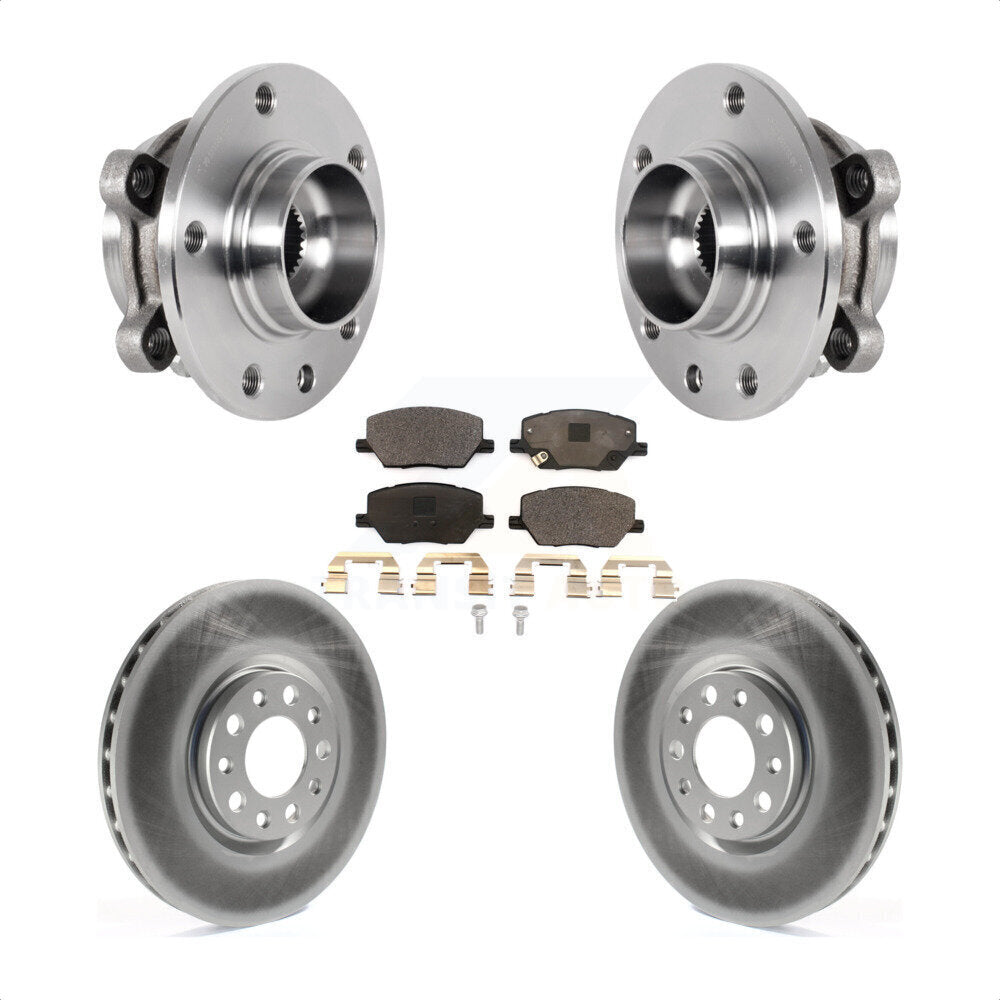 Kit de plaquettes de Rotor de frein enduit de roulement de moyeu avant, pour Jeep Compass Renegade Fiat 500