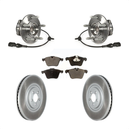 Ensemble de roulement de moyeu avant, Rotor de frein à disque revêtu et Kit de plaquettes pour Jaguar XF X