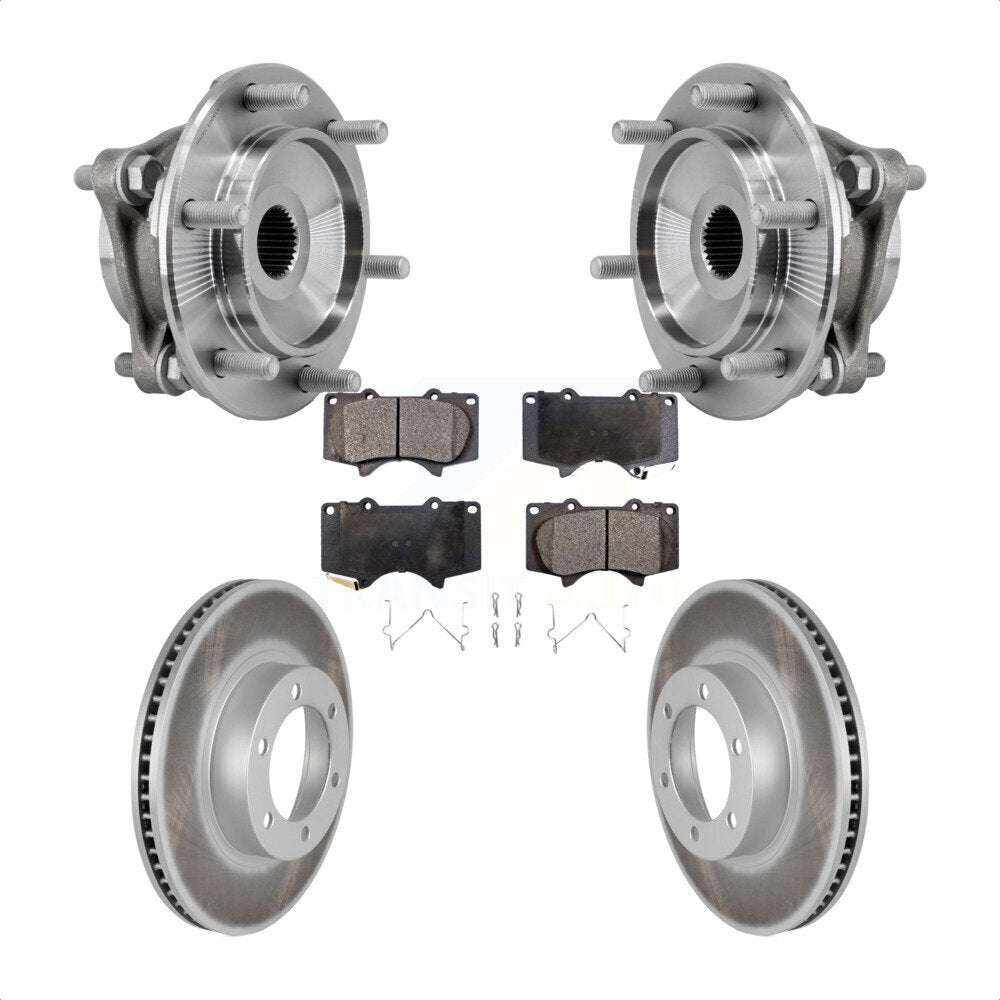 Kit de plaquettes de Rotor de frein à disque enduit de roulement de moyeu avant, pour Toyota 4Runner Lexus GX47