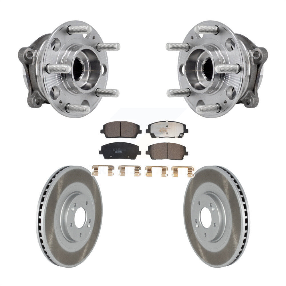 Kit de plaquettes de Rotor de frein enduites de roulement de moyeu avant, pour Hyundai palissade Kia Tellurid
