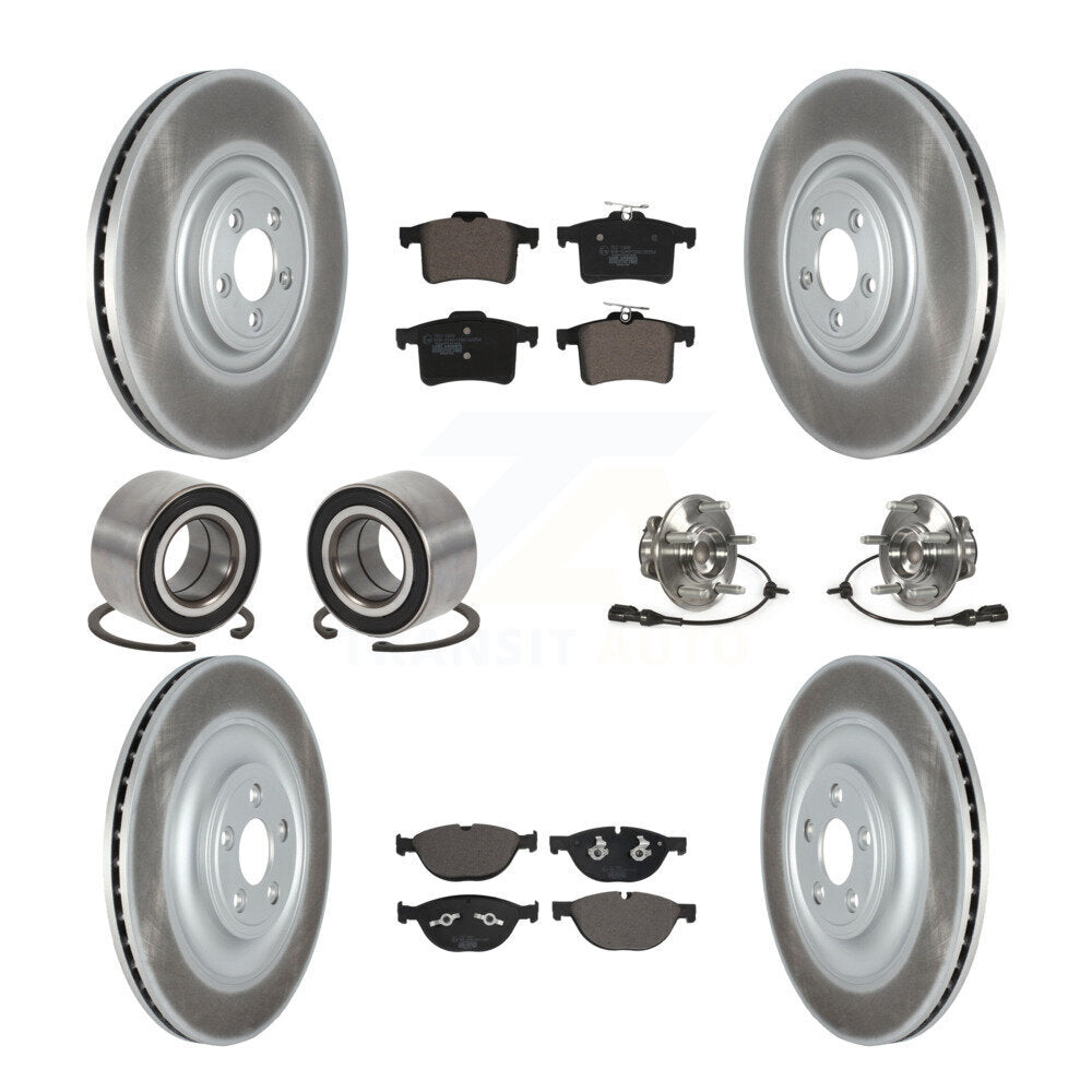 Kit de patins de rotor de frein, roulement de moyeu avant et arrière (10 pièces) pour Jaguar XF XJ XK