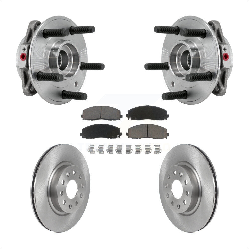 Kit de rotors et plaquettes de frein à disque d'assemblage de roulement de moyeu avant pour Jeep Wrangler