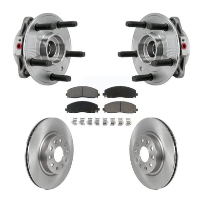 Kit de rotors et plaquettes de frein à disque d'assemblage de roulement de moyeu avant pour Jeep Wrangler