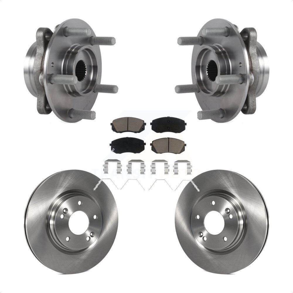 Kit de Rotor et plaquettes de frein, roulement de moyeu avant, pour Kia Hyundai Forte Elantra GT Forte