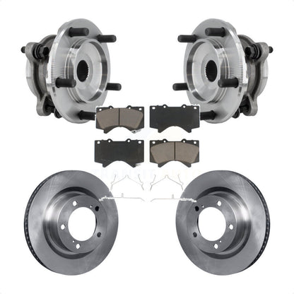 Ensemble de roulement de moyeu avant, Rotor de frein et Kit de plaquettes pour Toyota Tundra Sequoia 4W