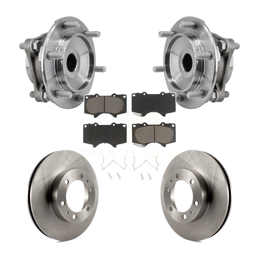 Kit de Rotor et de plaquettes de frein, roulement de moyeu avant, pour Toyota Tacoma 4Runner FJ Cruiser 4W