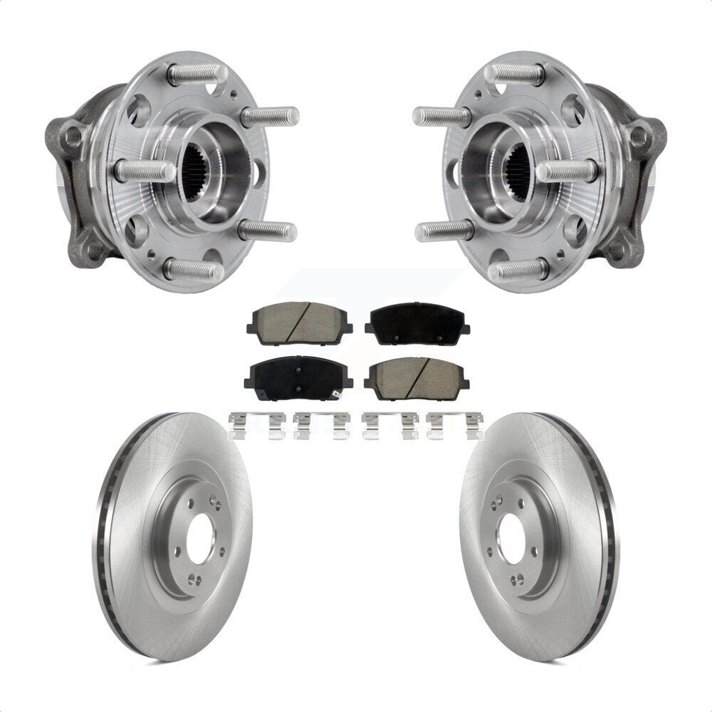 Kit de Rotor et plaquettes de frein à disque, roulement de moyeu avant, pour Hyundai palissade Kia Tellurid