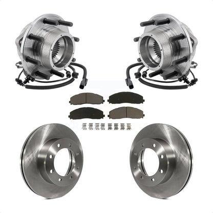 Ensemble de roulement de moyeu avant, Rotor de frein et Kit de plaquettes pour Ford F-350 Super Duty 4W