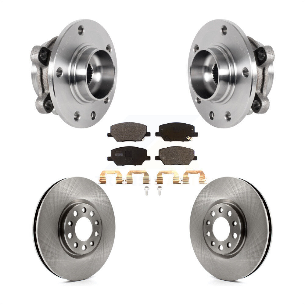 Kit de Rotor et de plaquettes de frein à disque, roulement de moyeu avant, pour Jeep Compass Renegade Fiat 500